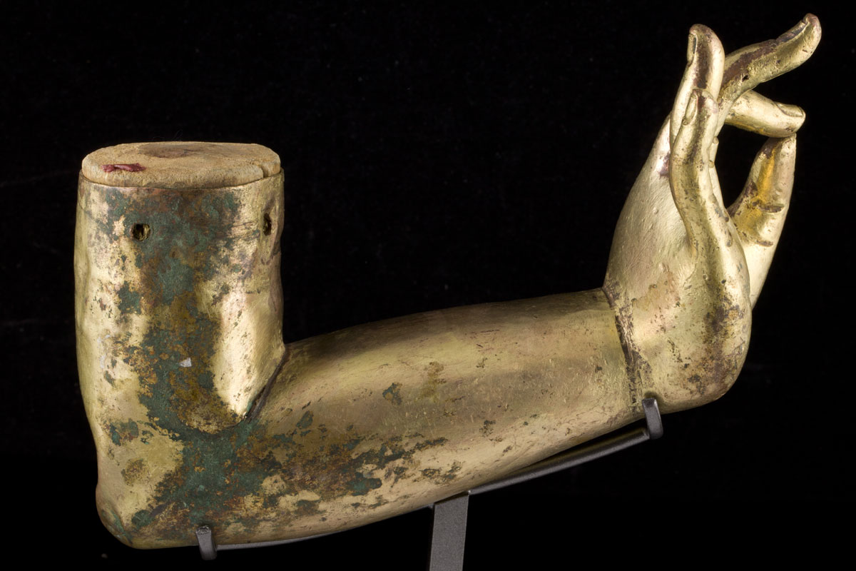 Sino-Tibetan gilt bronze arm