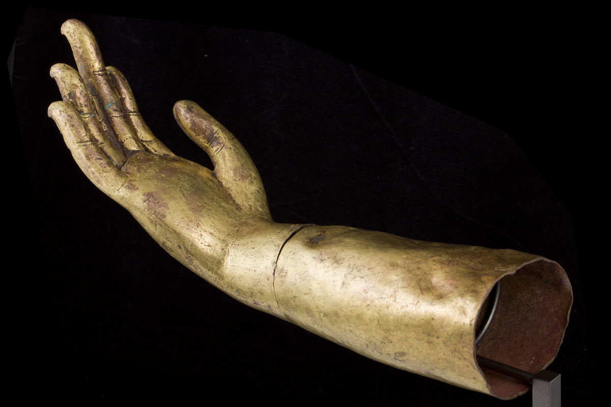 Sino-Tibetan gilt bronze arm
