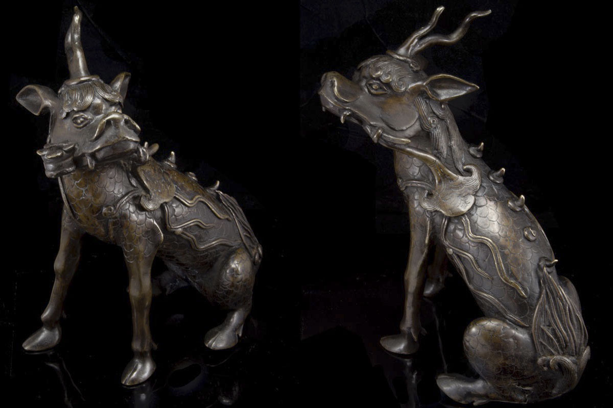 Ming Chilin antique bronze