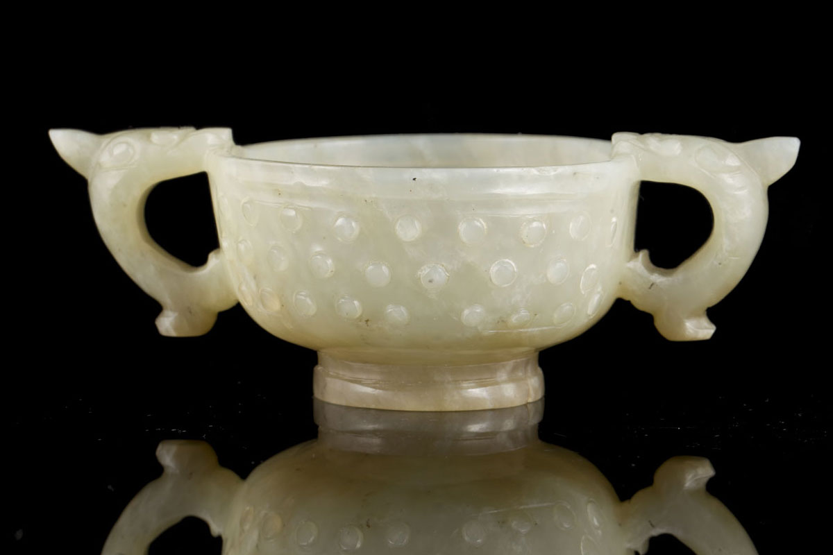 Ming archaistic style jade cup