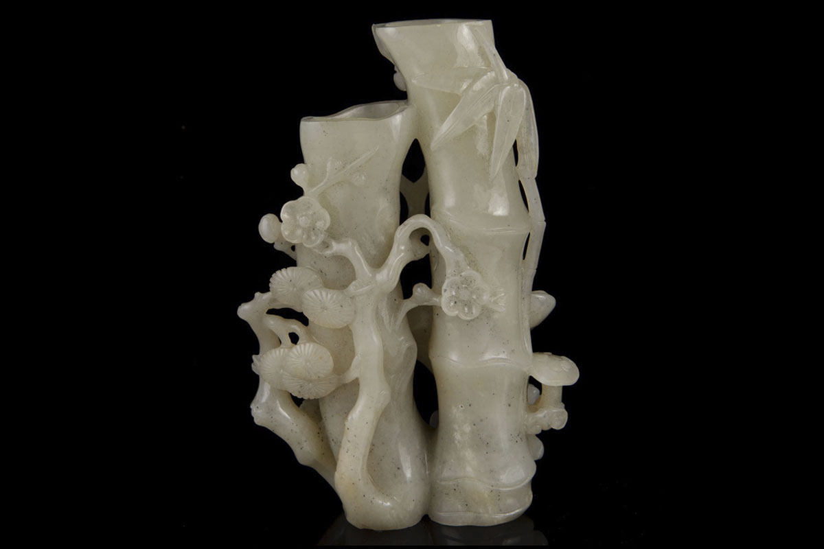 Ming dragon phoenix ivory beaker