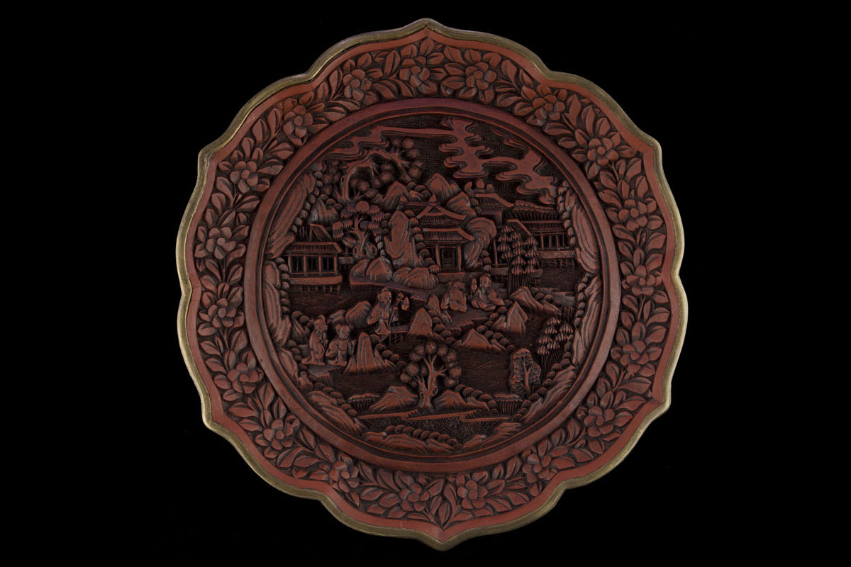 Qianlong lacquer tray
