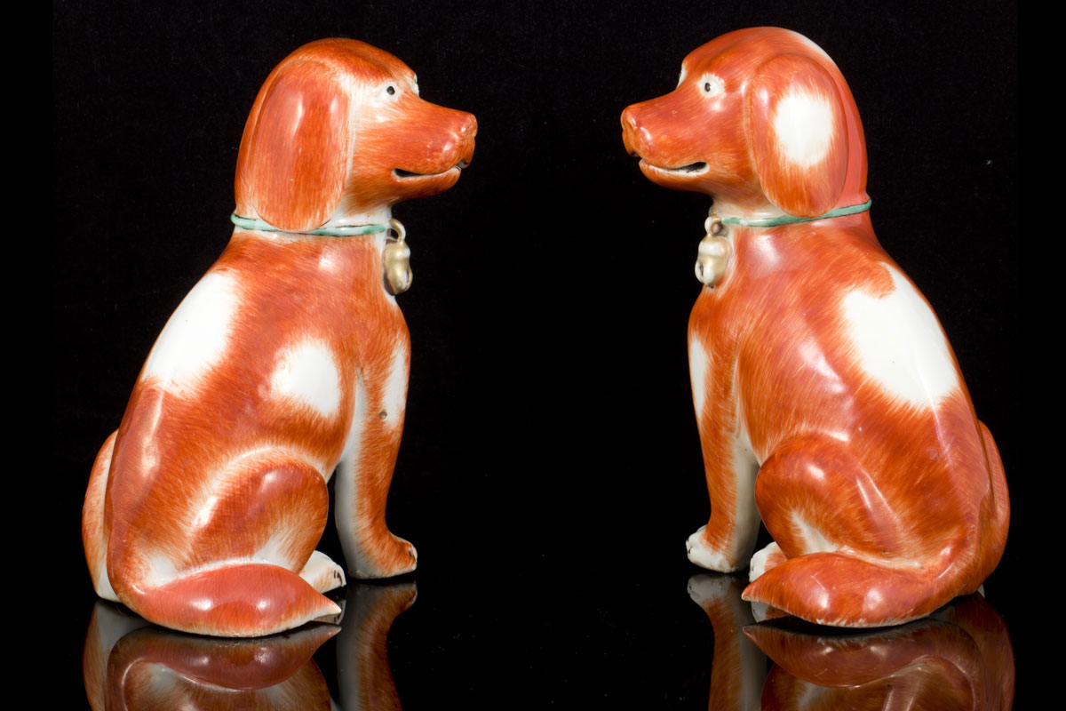 Qianlong pair of dogs