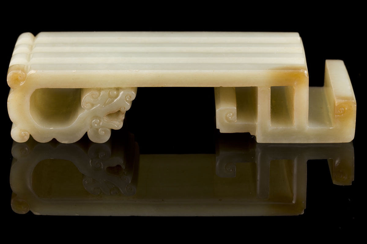 Kangxi jade dragon ink stick-rest