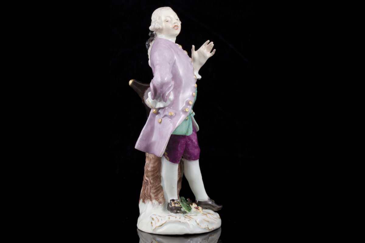 A Meissen male Opera singer named Domenico Anibali, in the serie of the Court figures, modelled by Johann Joachim Kaendler, circa 1750