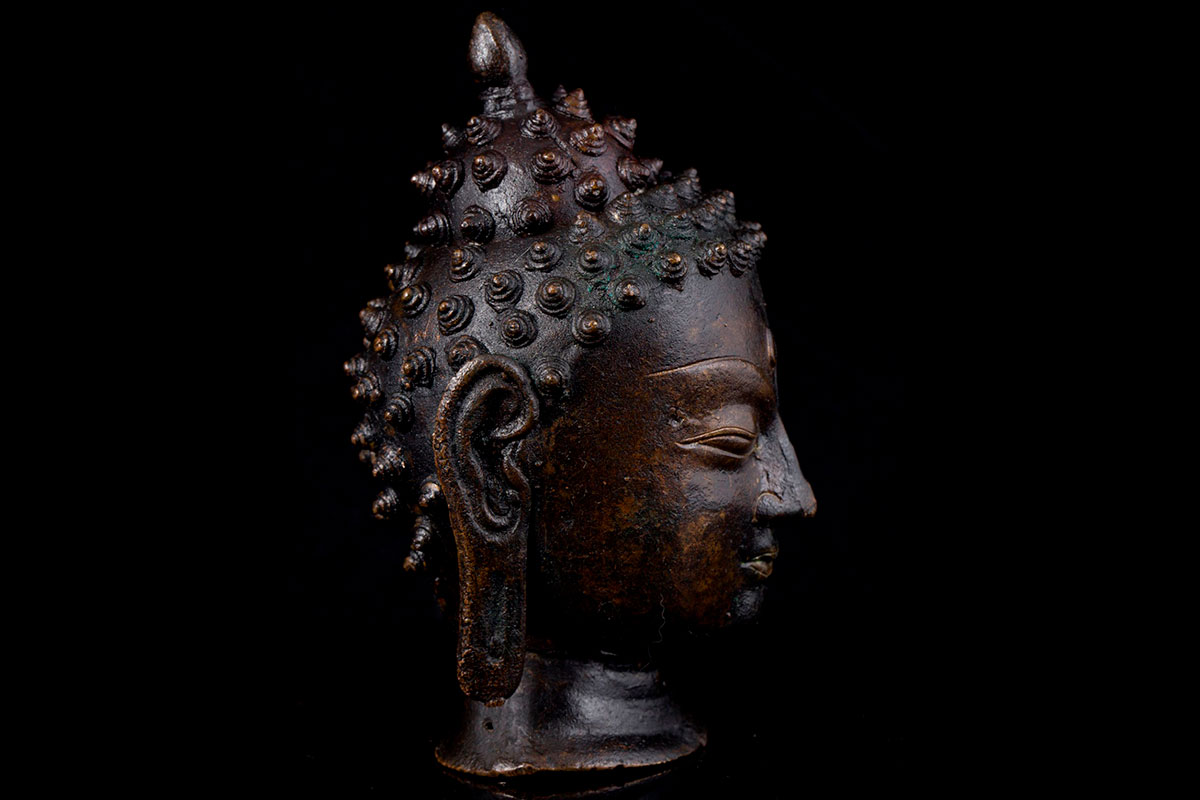 Sukhothai bronze Buddha's head